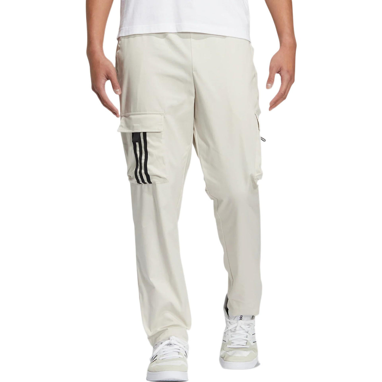 Men's adidas neo Stripe Multiple Pockets Casual Sports Pants/Trousers/Joggers Bauxite Brown HC9672