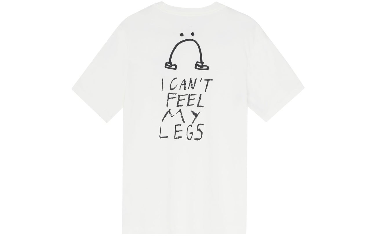 Nike I can t feel my legs solgan Running Short Sleeve White AO0624-133