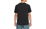 Men's Nike Colorblock Running Sports Training Breathable Round Neck Short Sleeve Black Gray T-Shirt DM4647-010