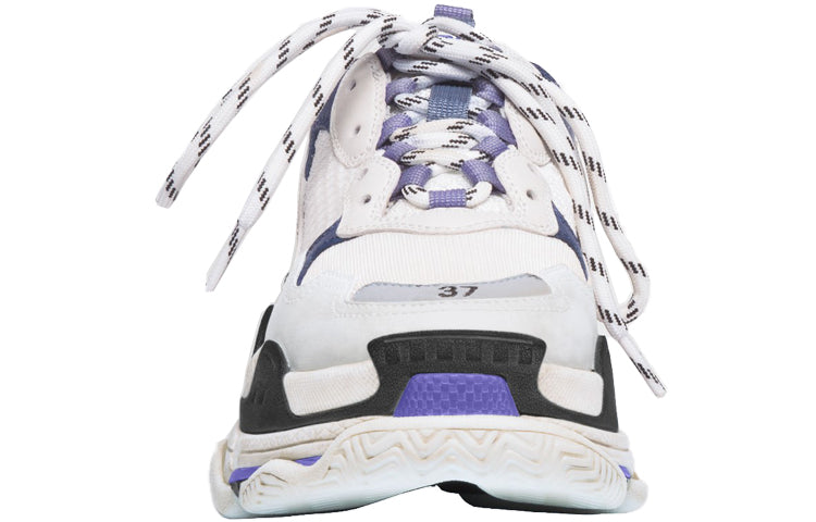 (WMNS) Balenciaga Triple S Trainer 'White Navy Purple' 541641W09OF9095