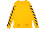 Off-White C/O VIRGIL OW 13 Alphabet Stripe Long Sleeves Unisex Yellow AU2001-03-04
