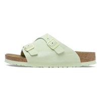 Birkenstock Zrich Suede Leather Narrow Fit Sandals 'Faded Lime' 1026826