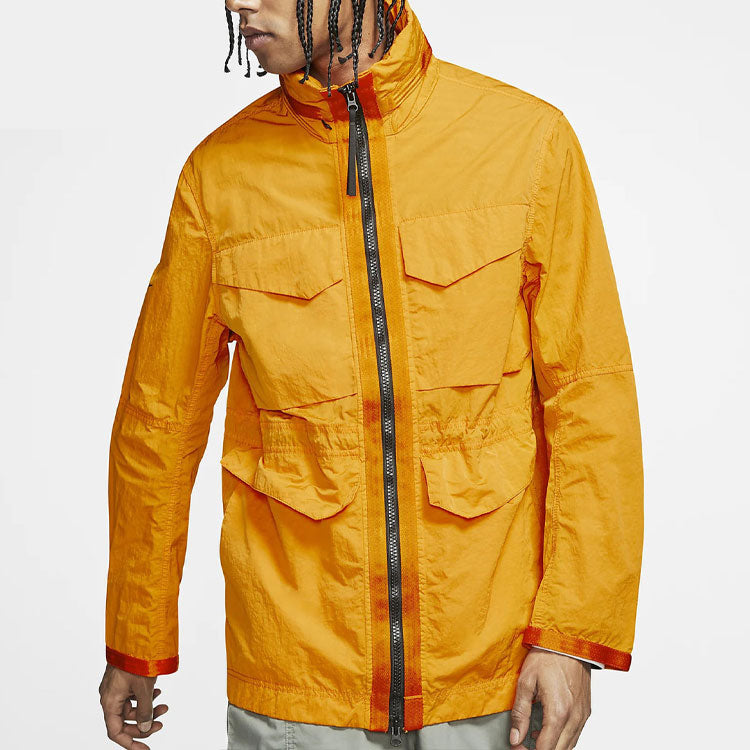 Nike Sportswear Tech Pack Stand Collar Cargo Multiple Pockets Jacket Gold Yellow Goldyellow BV4431-886