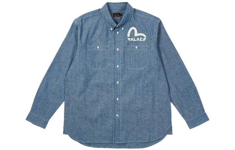 Palace x Evisu Classic Daicock Denim Shirt 'Blue' P21EVSHT001