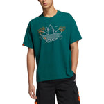 adidas originals Cartoon Pattern Logo Sports Round Neck Short Sleeve Green HR6461