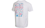 Men's adidas Back Printing Casual Round Neck Pullover Short Sleeve White T-Shirt IB9423