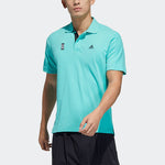 adidas Series Logo Solid Color Short Sleeve Polo Shirt Green GP0826