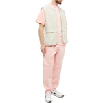 Men's Nike Solid Color Cotton Embroidered Logo Round Neck Short Sleeve Pink T-Shirt CV0559-697