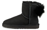(WMNS) UGG Fluff Bow Mini Fleece Lined Black 1094967-BLK