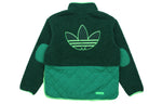 adidas originals Big Trfl Sherpa Outdoor Sport Casual Stitching Stand-collar Jacket Men's Green H09362