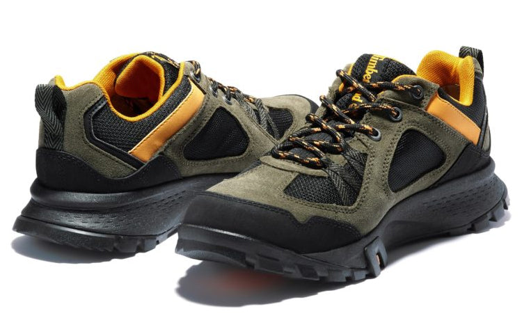 Timberland Garrison Trail Waterproof Low Hikers 'Black Green Yellow' A26M1A58