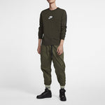 Men's Nike Logo Round Neck Pullover Long Sleeves Green T-Shirt CI6215-355