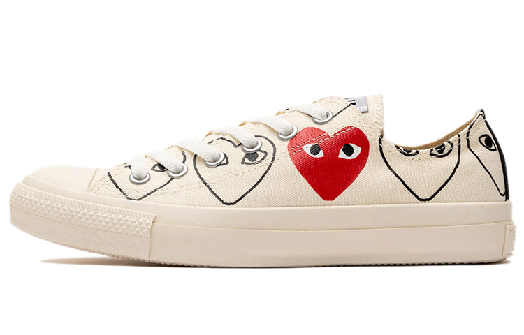 Converse CDG x Chuck Taylor All StarMulti-Heart 'Creamwhite Red' 168986C