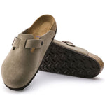 Birkenstock Boston Soft Footbed Mules 'Taupe ' 560771