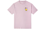 Men's Converse Cartoon Printing Loose Sports Round Neck Short Sleeve Pink Purple 10022047-A04