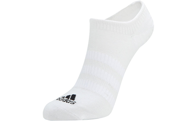 adidas Unisex Short Boat Socks 3 Packs White DZ9410