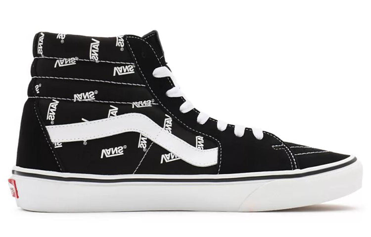 SK8-HI 'Vans Allover Logo - Black' VN0A32QGQW7