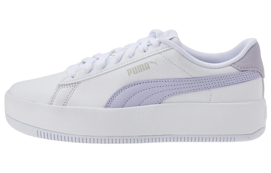 (WMNS) PUMA Lily Platform Laced 'White Purple Heather' 384617-07