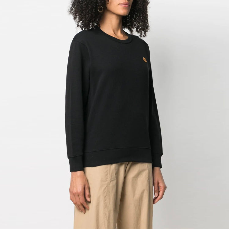 (WMNS) KENZO SS21 Embroidery Round-neck Swea Black FB52SW8204ML-99