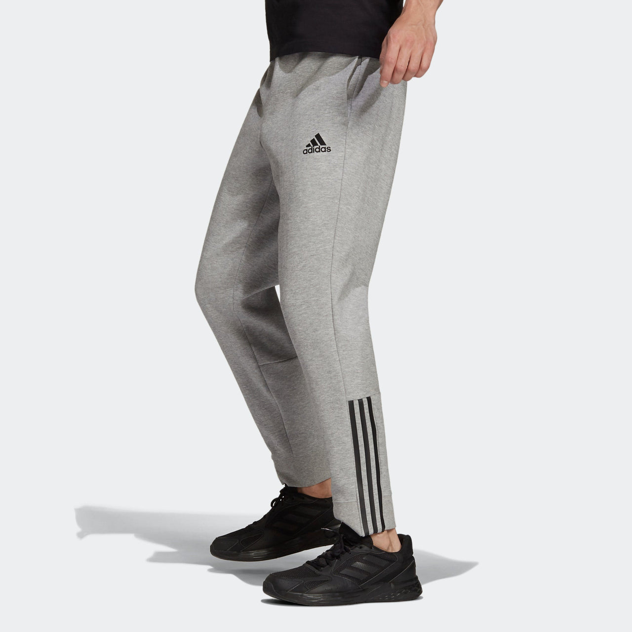 Men's adidas Dk Pt Logo Casual Running Breathable Sports Pants/Trousers/Joggers Gray H12212