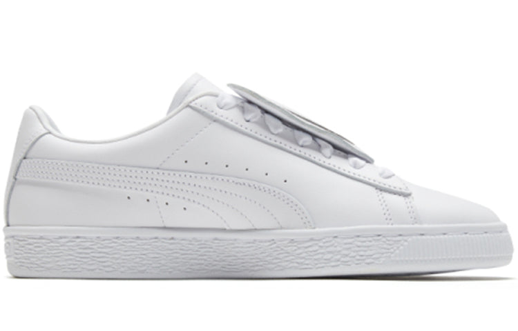 (WMNS) PUMA Basket Badge HNDWRTTN 'White' 370190-01