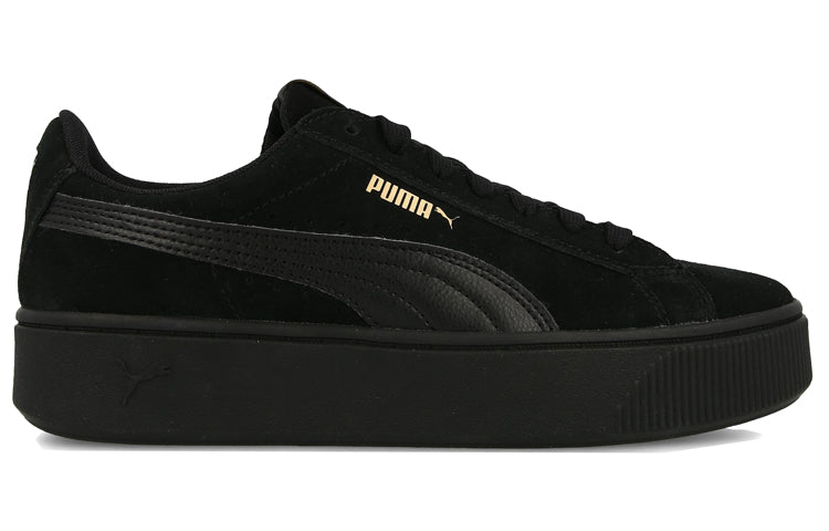 (WMNS) PUMA Vikky Stacked Black/Gold 369144-01