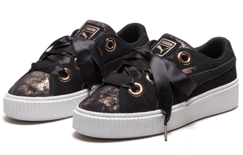 (WMNS) PUMA Platform Kiss Artica 'Black Gold' 366707-02