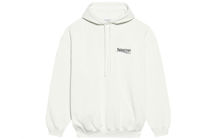 (WMNS) Balenciaga FW21 Political Campaign Printing Hoodie White 578135TKVI99084