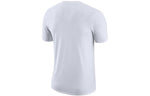 Nike Minimalistic Alphabet Printing Round Neck Pullover Short Sleeve Los Angeles Lakers White CT9926-100