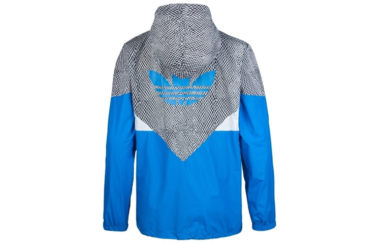 adidas originals Splicing Sports Jacket Coat Male Blue AC0479