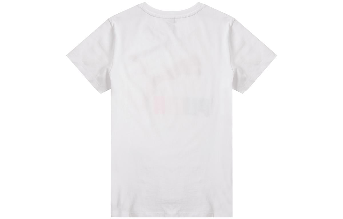(WMNS) PUMA Classics Logo Interest Tee Logo Casual Round Neck Short Sleeve White 536349-02