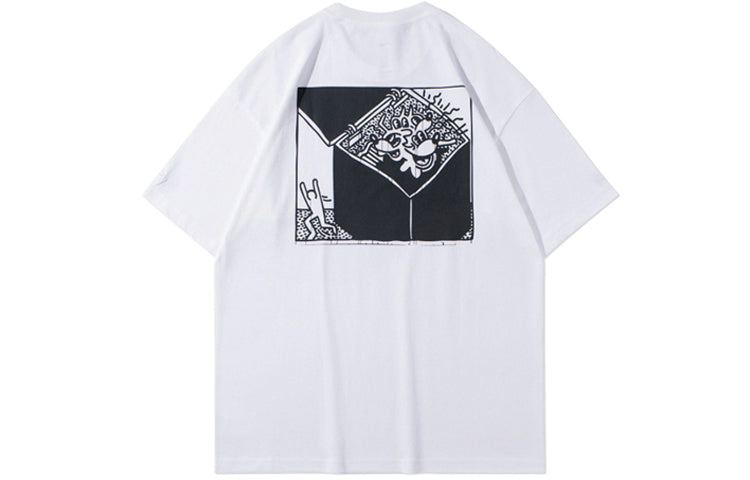 Li-Ning x Disney Mickey x Keith Haring Tee 'White Red' AHSR503-2