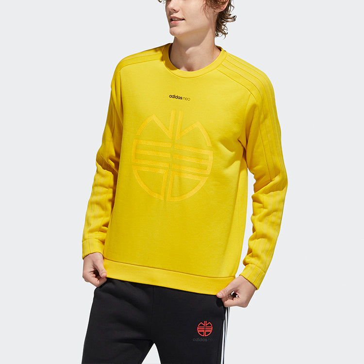 adidas neo M Ssfv1 Sweat Casual Round Neck Pullover Sports Yellow H52975