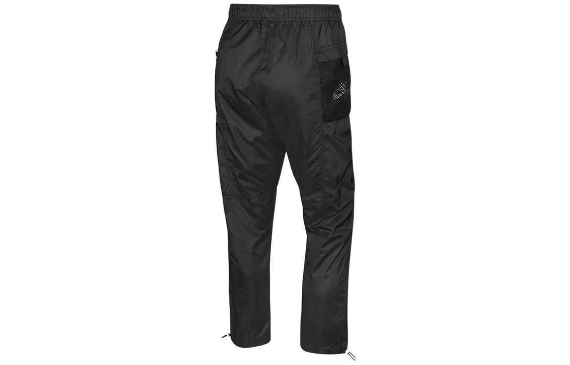 Men's Air Jordan Solid Color Logo Training Casual Bundle Feet Sports Pants/Trousers/Joggers Black DM1870-010