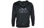 Men's adidas Sports Stylish Hooded Knit Jacket Black DN1420