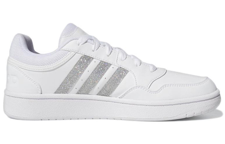 (WMNS) adidas Hoops 3.0 Low Cut Tennis Shoes 'White Silver Metallic' GY1912