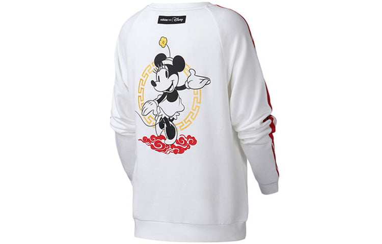 (WMNS) adidas neo x DISNEY CNY Printing Sports Round-neck Sweatshirt White GE7771