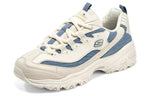 (WMNS) Skechers D'LITES 1.0 'White Blue' 896202-NTBL