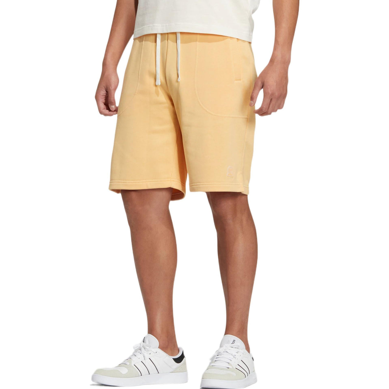 adidas neo Solid Color Lacing Casual Straight Shorts Unisex Yellow HS6825