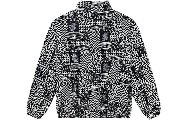 Vans SS22 Grid Full Print Jacket Couple Style Black VN0A5H9T7TO