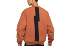 Men's Air Jordan Zion Flight Alphabet Embroidered Aviator Woven Padded Clothes Brown Jacket DJ5868-246