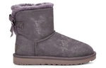 (WMNS) UGG Mini Bailey Bow II Shimmer Fleece Lined Purple 1112533-NHT