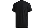 Men's adidas Casual Sports Printing Round Neck Pullover Short Sleeve Black T-Shirt DQ0922
