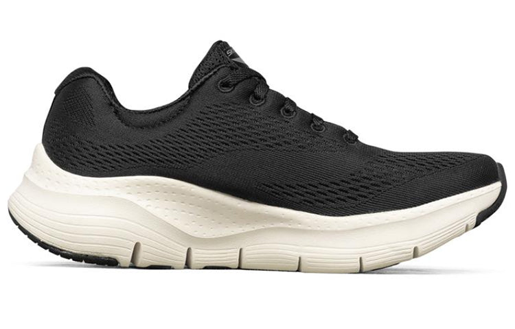 (WMNS) Skechers Arch Fit Sneakers Black/White 149057-BKW