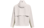 (WMNS) Under Armour Project Rock Woven Hooded Jacket White 1361076-112