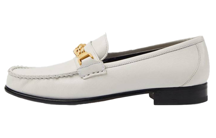 (WMNS) Gucci Chain Loafers Shoes White 645445-16M00-9050