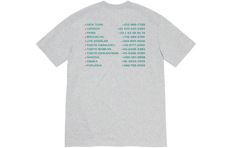 Supreme FW19 Week 1 New Shit Tee Alphabet Logo Short Sleeve Unisex Gray SUP-FW19-031