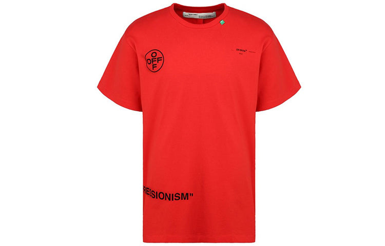 Off-White SS19 Crew Neck Street Style Plain Cotton Short Sleeves OMAA038R191850152010