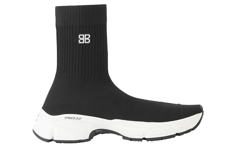 (WMNS) Balenciaga Speed 3.0 Sports Shoes Black/White 654466W2DN11090
