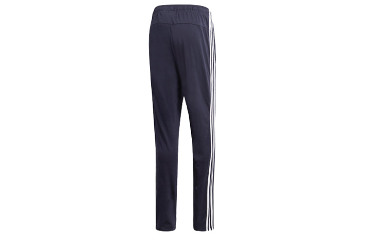 adidas Plaid Applique Knitted Sports Long Pants Men Blue DU0457